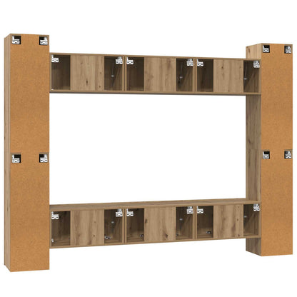 TV-Schrankset 10 pcs Artisan-Eiche 30,5 x 30 x 90 cm