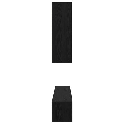vidaXL TV-Schrankset 6 pcs Schwarz Eichen-Optik Holzwerkstoff