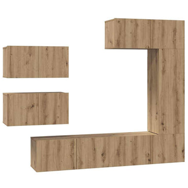 vidaXL Meuble TV mural 6 pcs Chêne artisan Bois d'ingénierie