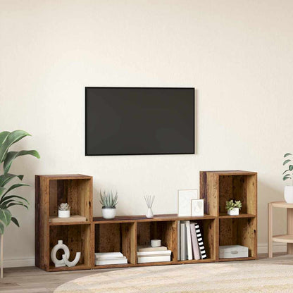 vidaXL TV-Schrankset Wandmontiert 3 pcs Braun Holzwerkstoff