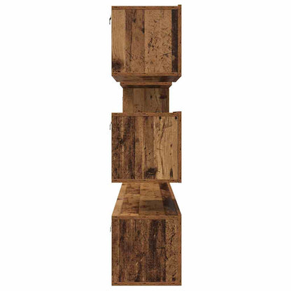 vidaXL TV-Schrankset Wandmontiert 6 pcs Altholz Holzwerkstoff