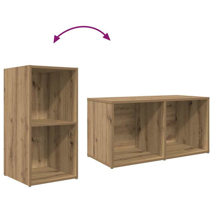 vidaXL TV-Schrank Set Wandmontiert 8 pcs Artisan-Eiche Holzwerkstoff