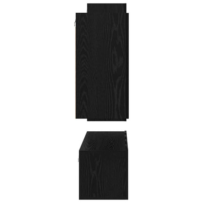 vidaXL TV-Schrankset 4 pcs Schwarz Eichen-Optik Holzwerkstoff