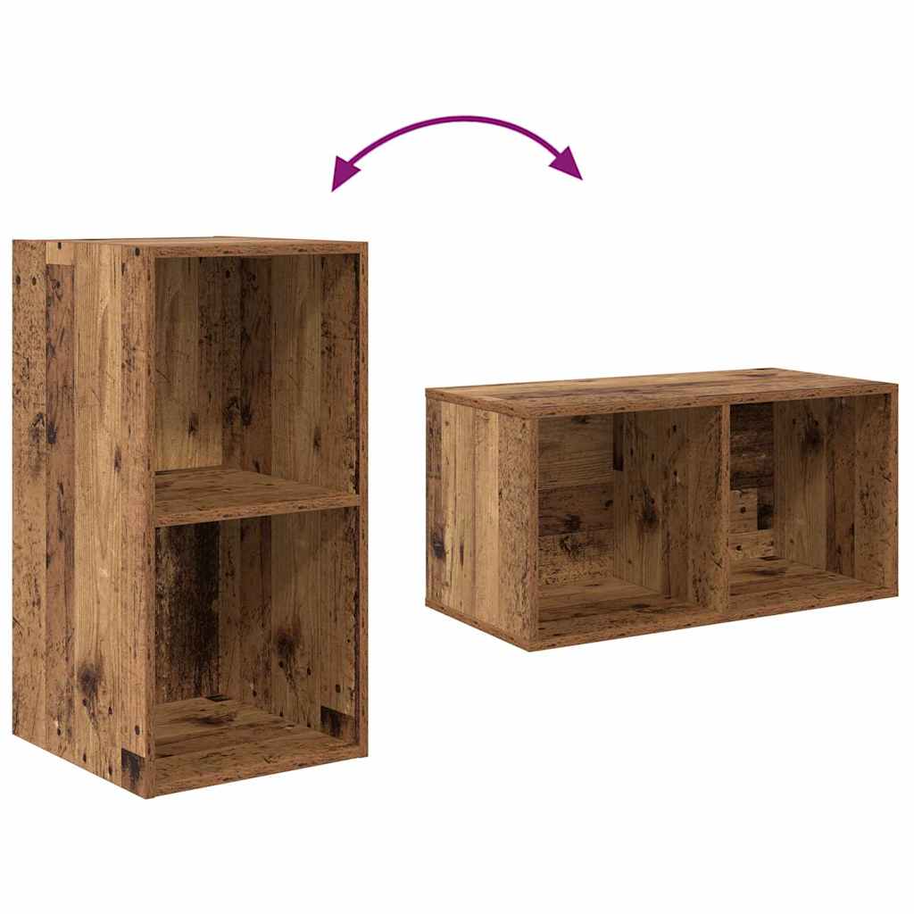 vidaXL TV-Schrankset Wandmontiert 4 pcs Altholz Holzwerkstoff