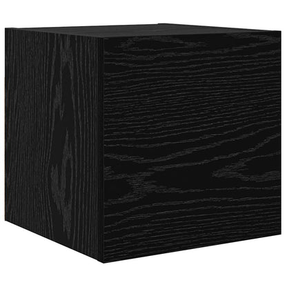 vidaXL TV-Schrankset 8 pcs Schwarz Eichen-Optik Holzwerkstoff
