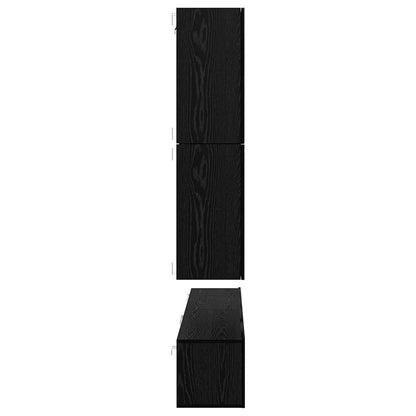 vidaXL TV-Schrankset 8 pcs Schwarz Eichen-Optik Holzwerkstoff
