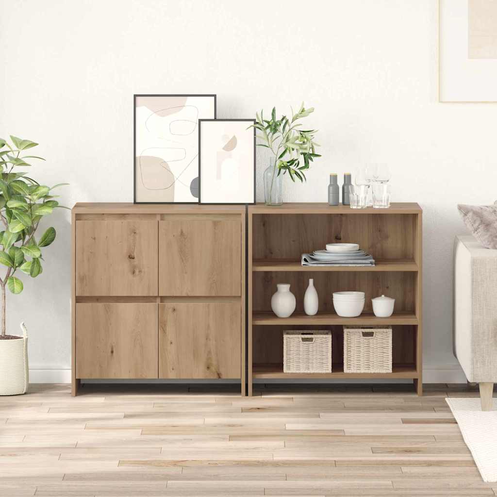 Sideboard 2 pcs Artisan-Eiche 70 x 41 x 75 cm Holzwerkstoff