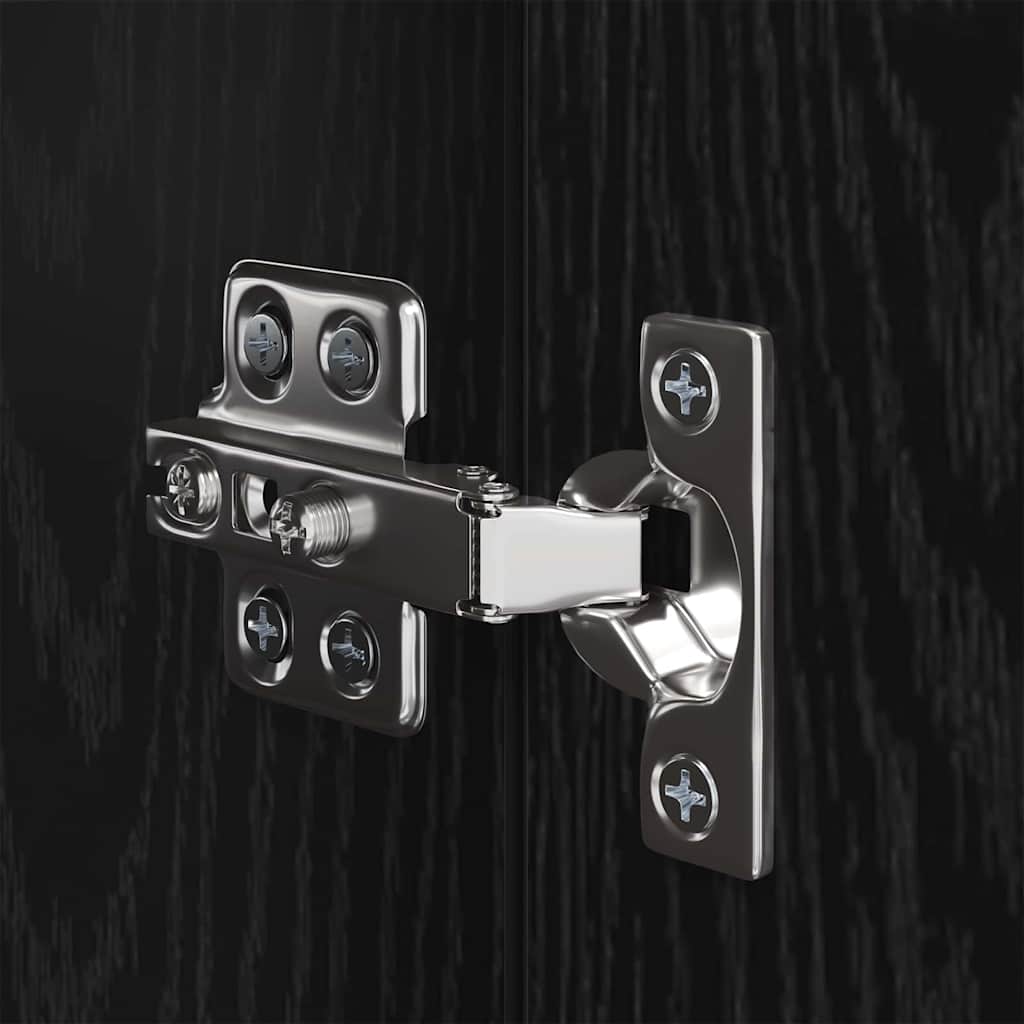 vidaXL TV-Schrankset 8 pcs Schwarz Eichen-Optik Holzwerkstoff