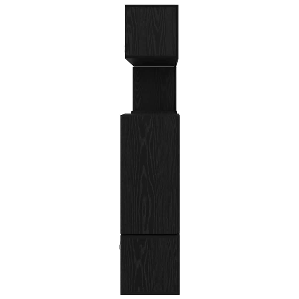 vidaXL TV-Schrankset 10 pcs Schwarz Eichen-Optik Holzwerkstoff