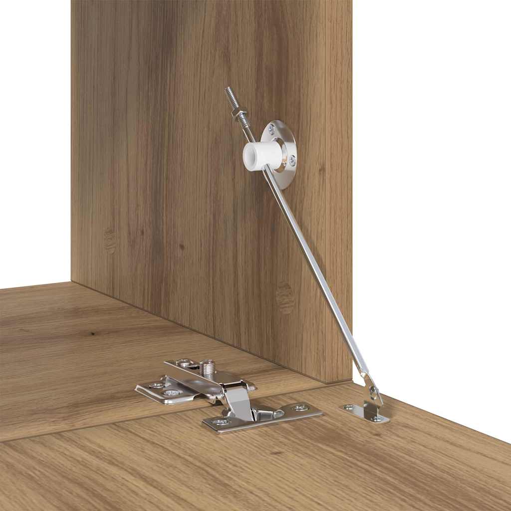 vidaXL TV-Schrankset Wandmontiert 10 pcs Artisan-Eiche Holzwerkstoff