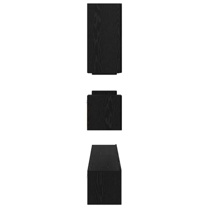 vidaXL TV-Schrankset 8 pcs Schwarz Eichen-Optik Holzwerkstoff