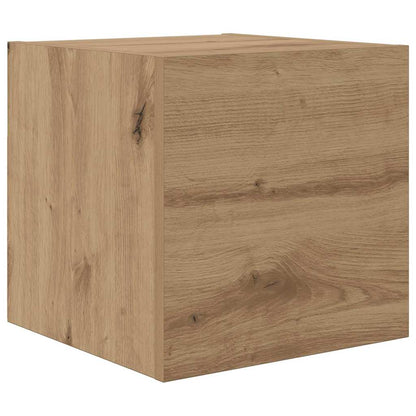 vidaXL TV-Schrankset Wandmontiert 8 pcs Artisan-Eiche Holzwerkstoff