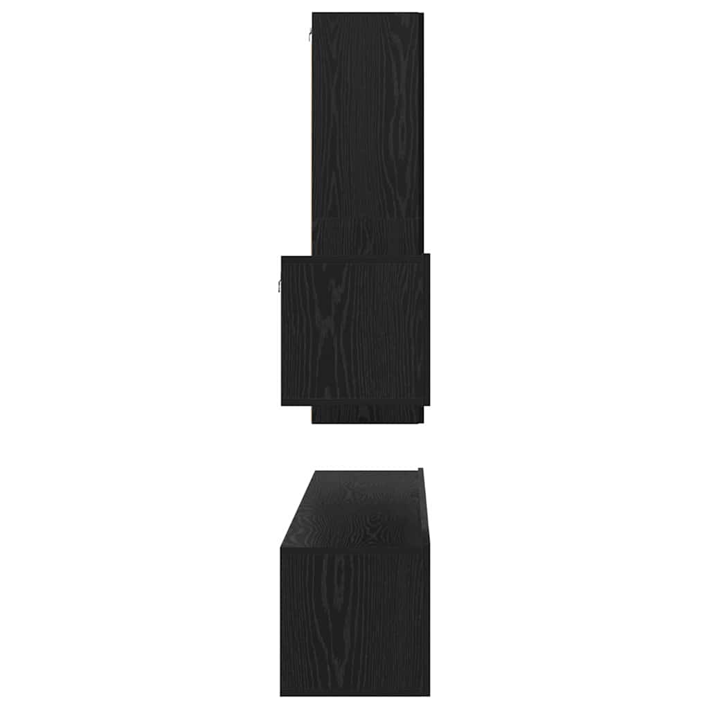 vidaXL TV-Schrankset 4 pcs Schwarz Eichen-Optik Holzwerkstoff