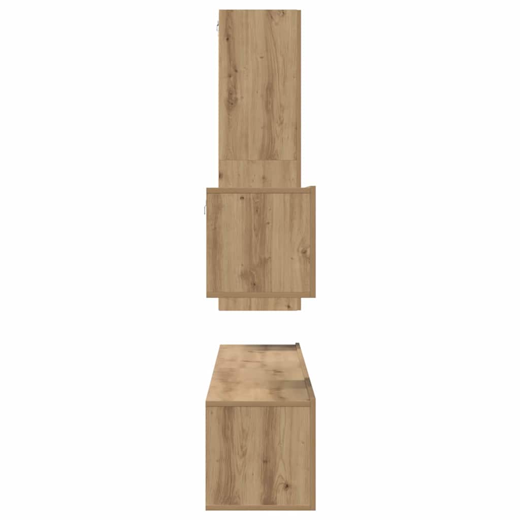 vidaXL TV-Schrankset mit Schubladen 4 pcs Artisan-Eiche Holzwerkstoff