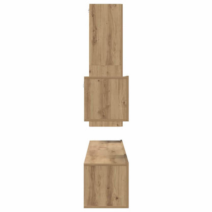 vidaXL TV-Schrankset mit Schubladen 4 pcs Artisan-Eiche Holzwerkstoff