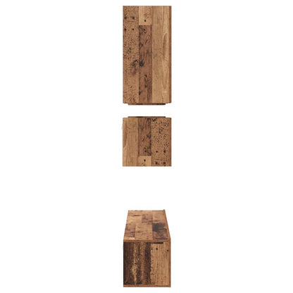 vidaXL TV-Schrankset Wandmontiert 8 pcs Altholz Holzwerkstoff