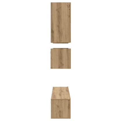vidaXL TV-Schrankset Wandmontiert 8 pcs Artisan-Eiche Holzwerkstoff