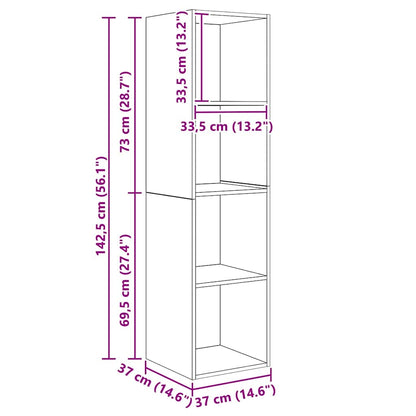 vidaXL TV-Schrankset Wandmontiert 2 pcs Altholz Holzwerkstoff