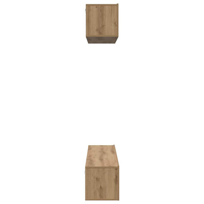 vidaXL TV-Schrankset Wandmontiert 4 pcs Artisan-Eiche Holzwerkstoff