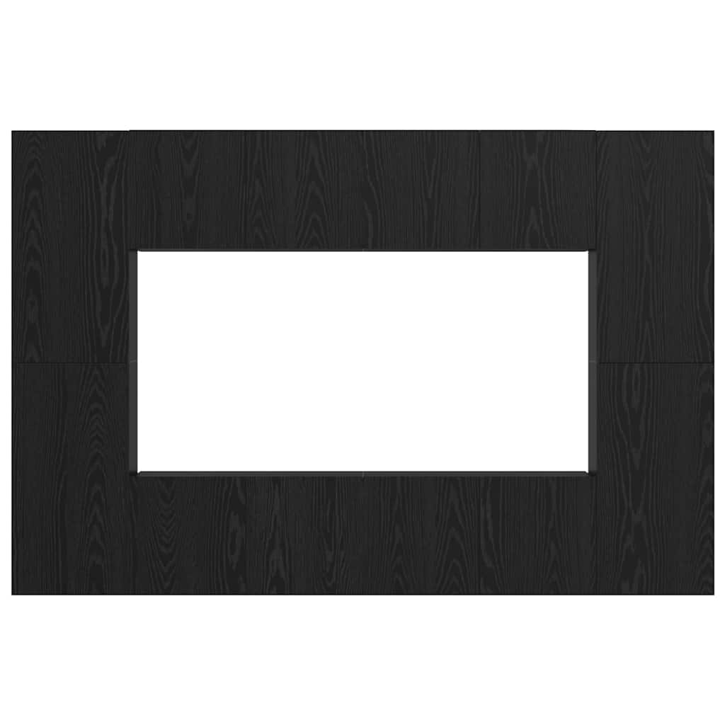 vidaXL Meuble TV mural Noir aspect chêne Aggloméré