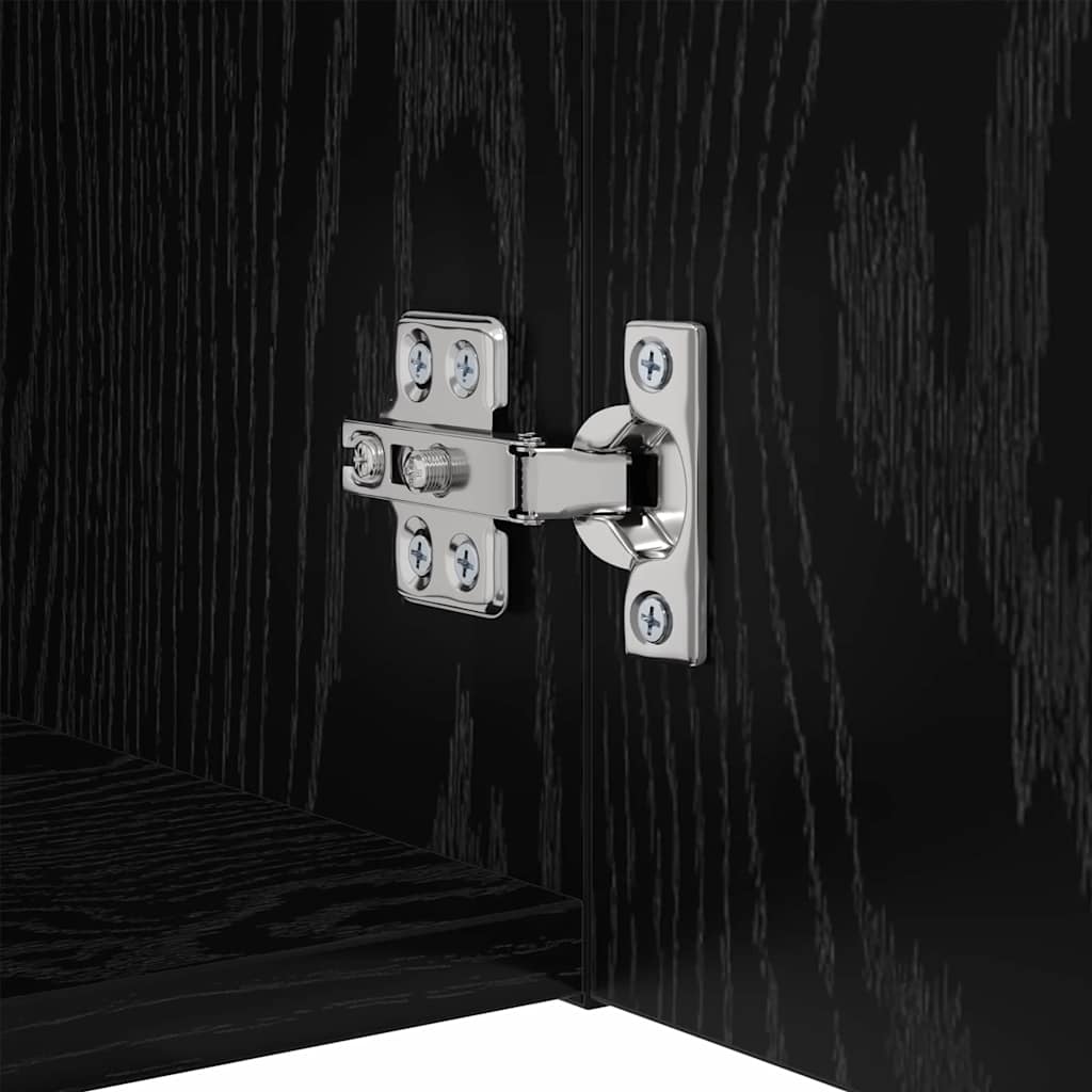 Meuble TV vidaXL, 5 pièces, Noir, aspect chêne, Bois d'ingénierie