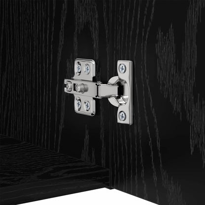 Meuble TV vidaXL, 5 pièces, Noir, aspect chêne, Bois d'ingénierie
