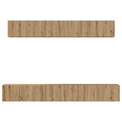 TV-Schrankset Wandmontiert 5 pcs Artisan-Eiche Holzwerkstoff