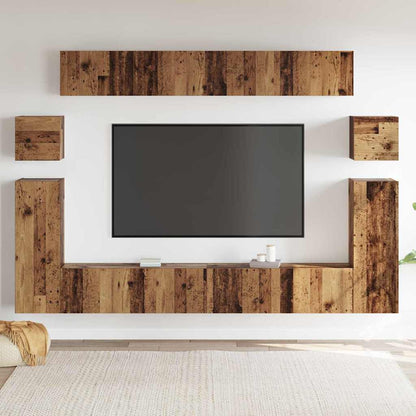 vidaXL Meubles TV muraux 4 pcs Bois de récupération reconstitué