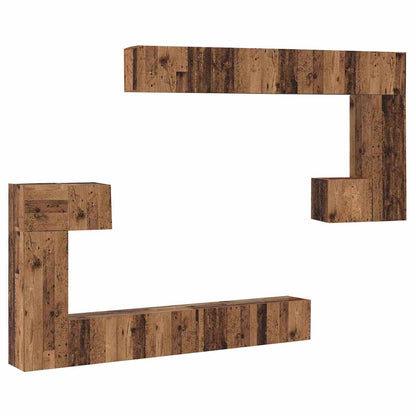 vidaXL Meubles TV muraux 4 pcs Bois de récupération reconstitué