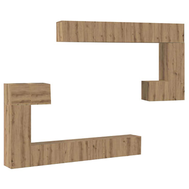 vidaXL Meubles TV Muraux 4 pcs Chêne Artisan Aggloméré
