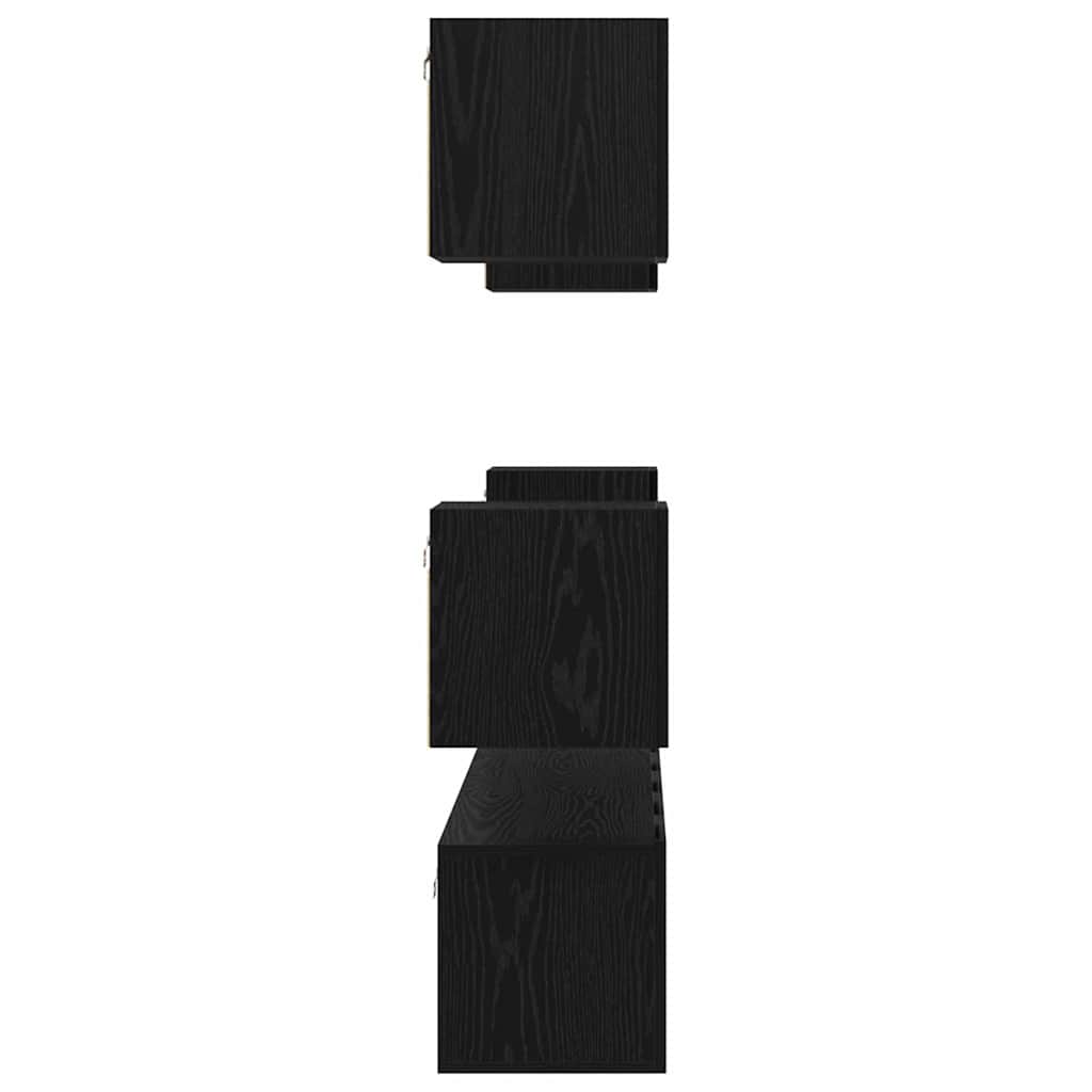 Meuble TV vidaXL 7 pcs noir aspect chêne en bois d'ingénierie