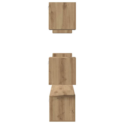 vidaXL TV-Schrankset Wandmontiert 7 pcs Artisan-Eiche Holzwerkstoff