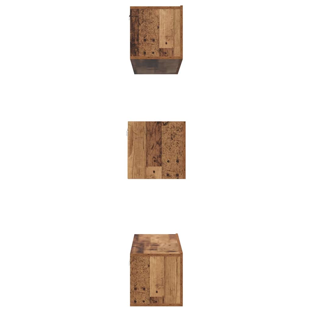 vidaXL TV-Schrankset Wandmontiert 6 pcs Altholz Holzwerkstoff