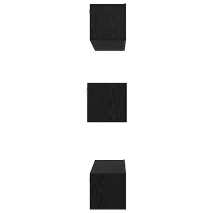 vidaXL Meuble TV 6 pcs Noir Aspect Chêne Bois d'ingénierie