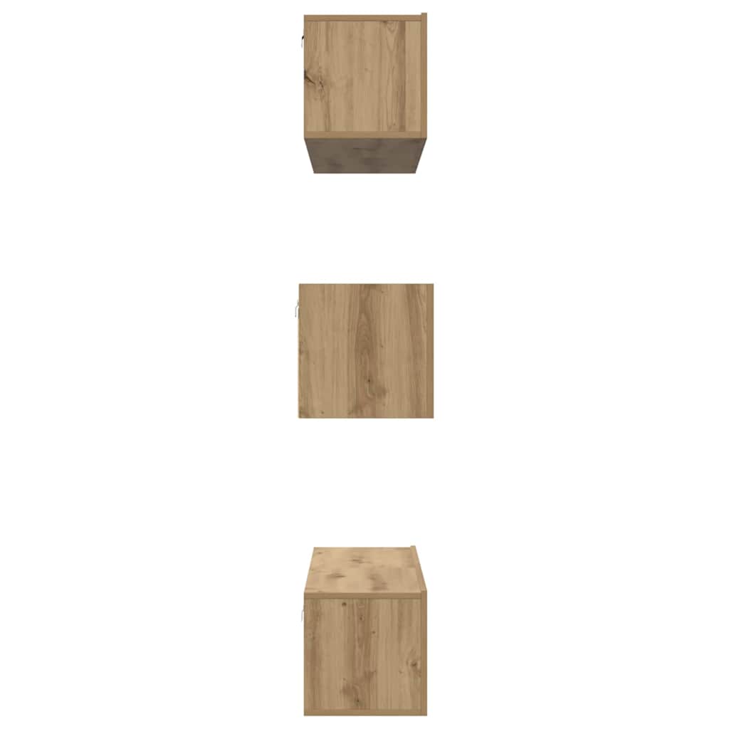 vidaXL TV-Schrankset Wandmontiert 6 pcs Artisan-Eiche Holzwerkstoff