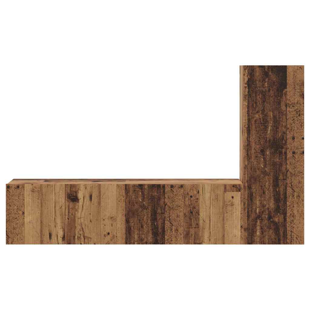vidaXL TV-Schrankset Wandmontiert 3 pcs Altholz Holzwerkstoff