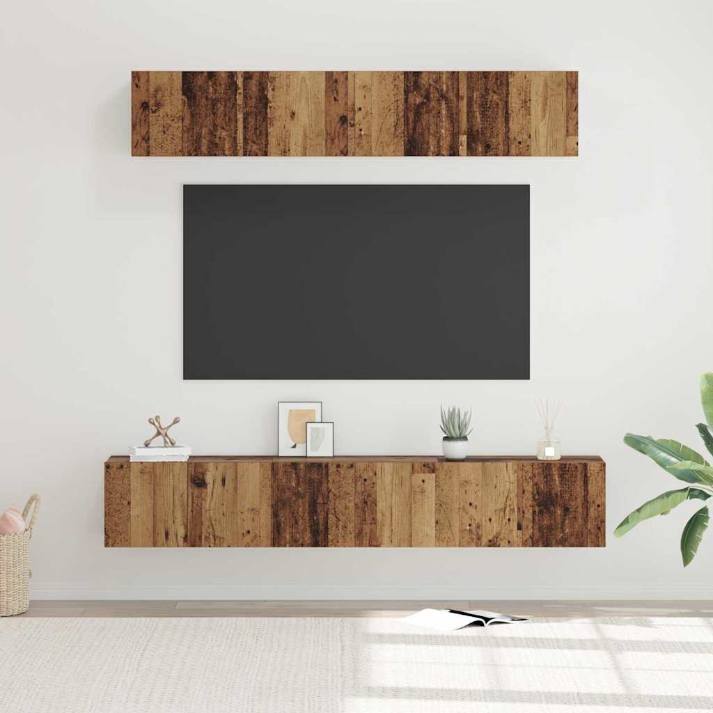 vidaXL Ensemble de meubles TV muraux 5 pcs Bois recyclé, bois d'ingénierie