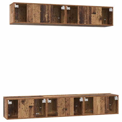 vidaXL Ensemble de meubles TV muraux 5 pcs Bois recyclé, bois d'ingénierie