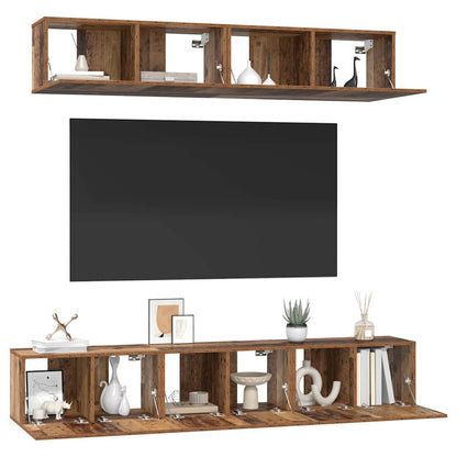vidaXL Ensemble de meubles TV muraux 5 pcs Bois recyclé, bois d'ingénierie