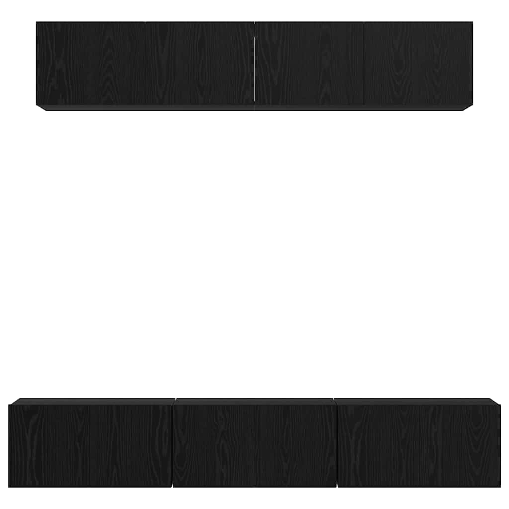 vidaXL Ensemble de meubles TV 5 pcs Noir Chêne aggloméré