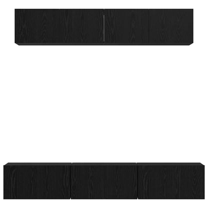 vidaXL Ensemble de meubles TV 5 pcs Noir Chêne aggloméré