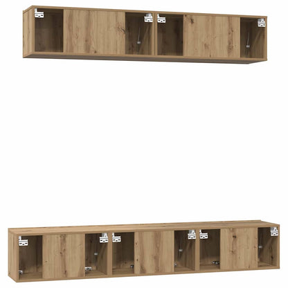 vidaXL Meuble TV mural 5 pcs Chêne Artisan Bois d'ingénierie