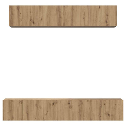 vidaXL Meuble TV mural 5 pcs Chêne Artisan Bois d'ingénierie