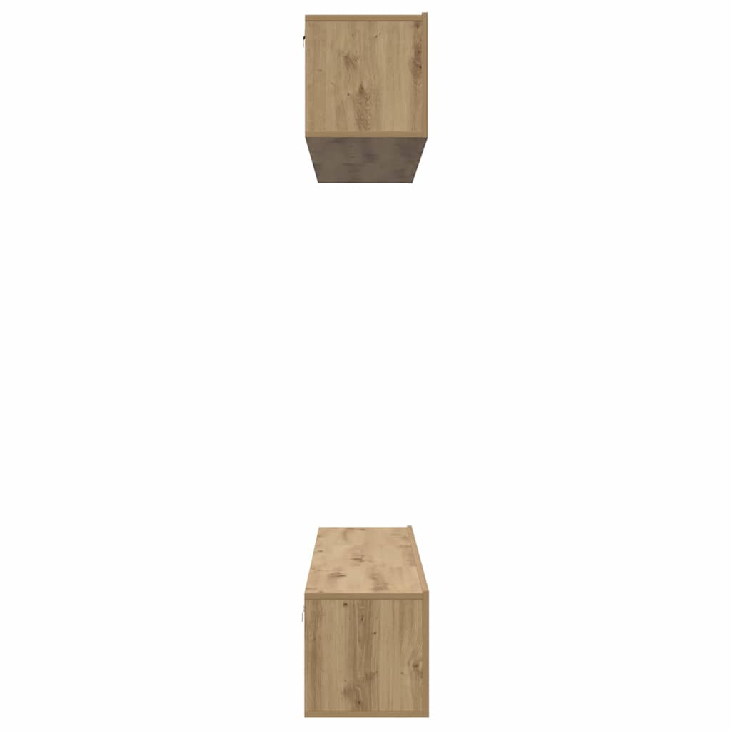 vidaXL Meuble TV mural 5 pcs Chêne Artisan Bois d'ingénierie