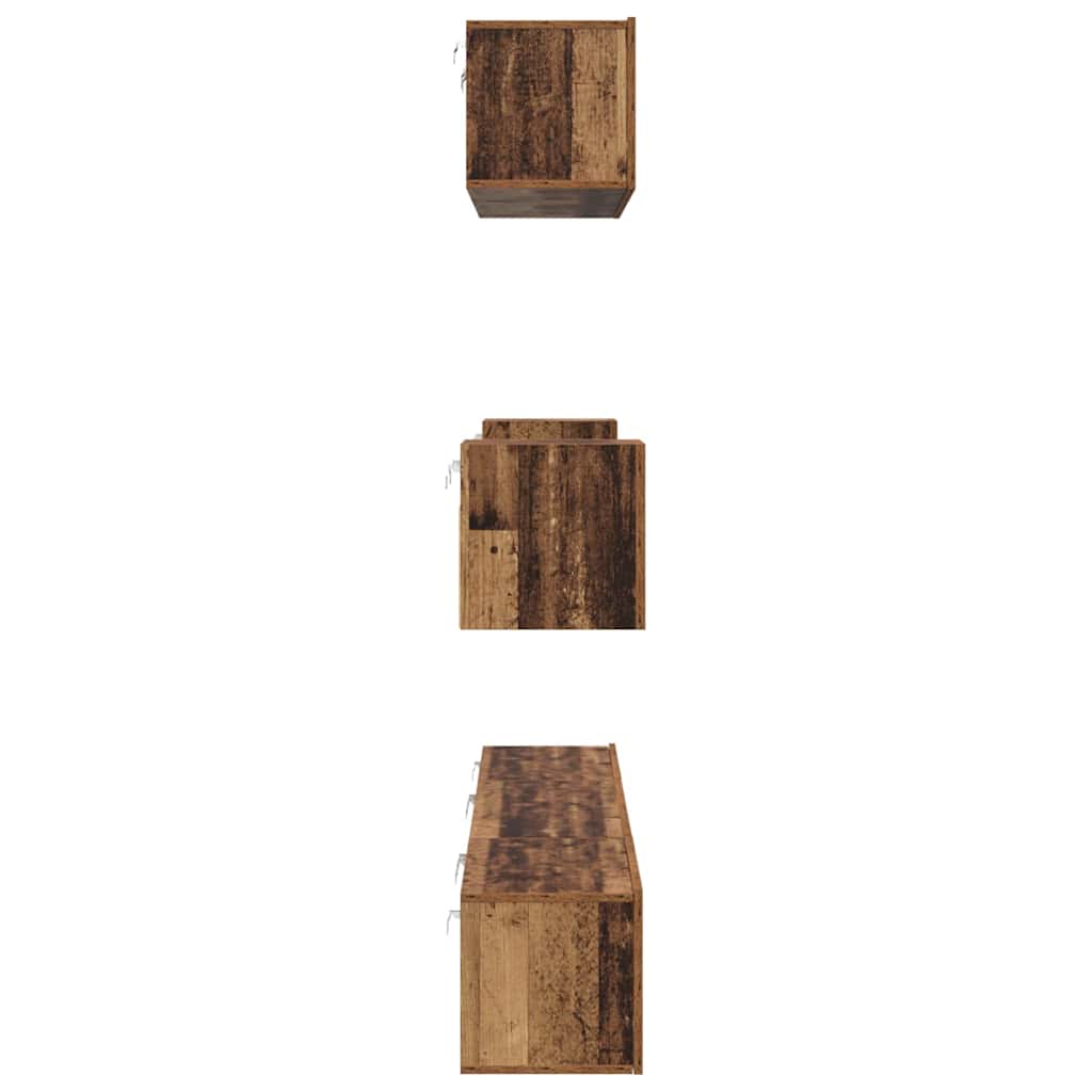 vidaXL Meuble TV mural 7 pcs bois de récupération composite de bois