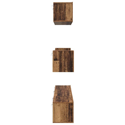 vidaXL Meuble TV mural 7 pcs bois de récupération composite de bois