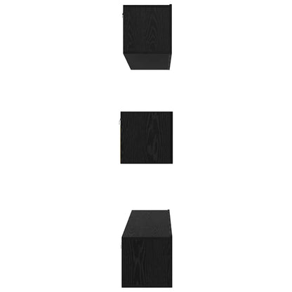 Ensemble de meubles TV 7 pcs noir aspect chêne en bois d'ingénierie vidaXL