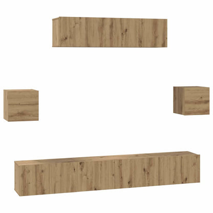 vidaXL Ensemble de meubles TV mural 7 pcs Chêne Artisan Bois d'ingénierie