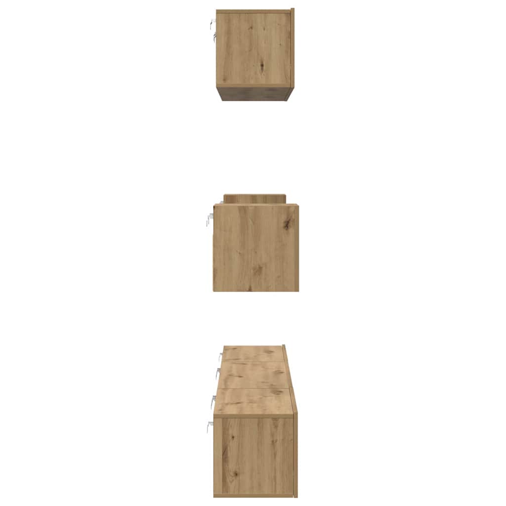 vidaXL Ensemble de meubles TV mural 7 pcs Chêne Artisan Bois d'ingénierie