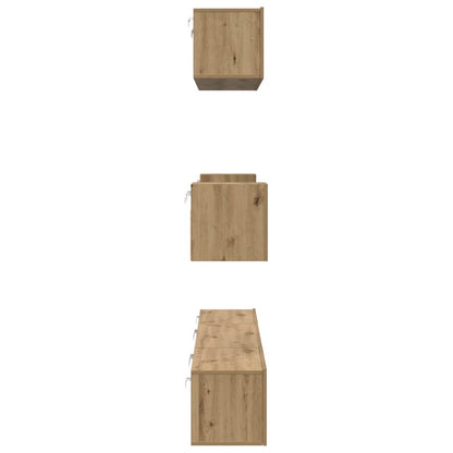vidaXL Ensemble de meubles TV mural 7 pcs Chêne Artisan Bois d'ingénierie